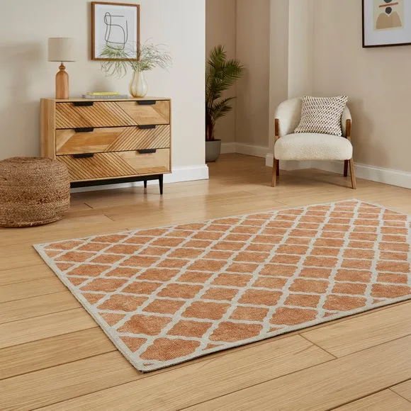 Geometric Rug with Digital Print - Yellow product