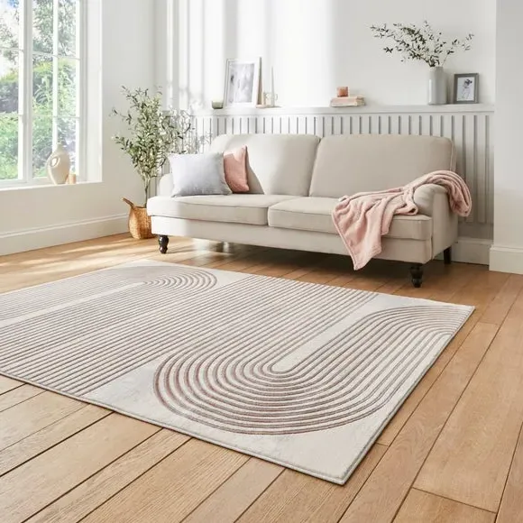 Swirl Rug with Metallic Look - Rose alternate view