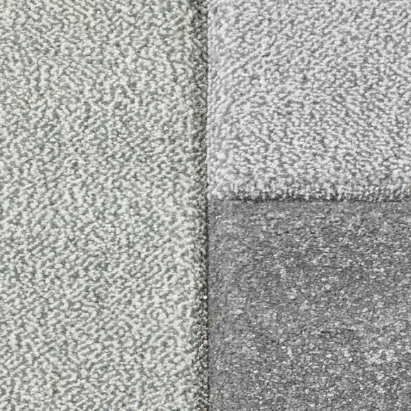 Brooklyn 646 Tile Design Rug Hand Carved - Beige Blue, Polypropylene alternate view