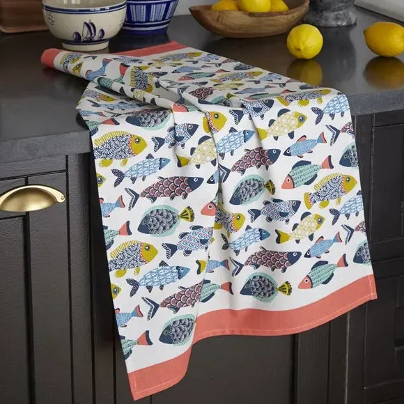 Aquarium Tea Towel - Multicolor, Cotton product