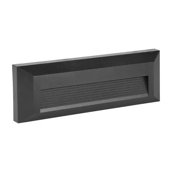 Set of 4 Rectangular Step Lights IP65 3W - Black, Aluminium product