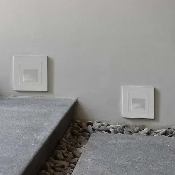 V-TAC Set of 4 Square LED Step Lights - White, Aluminium alternate view