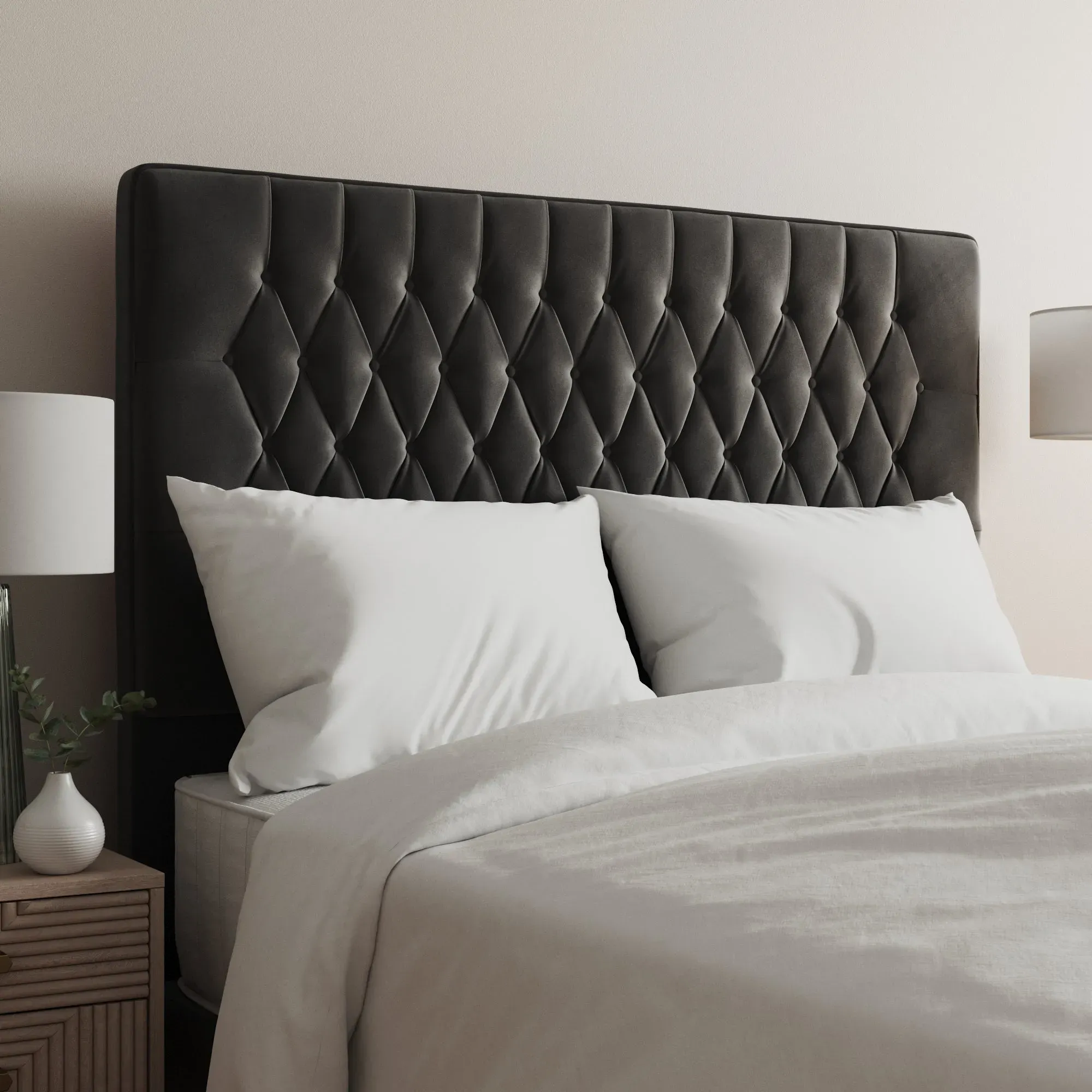 velvet-chesterfield-headboard-black image