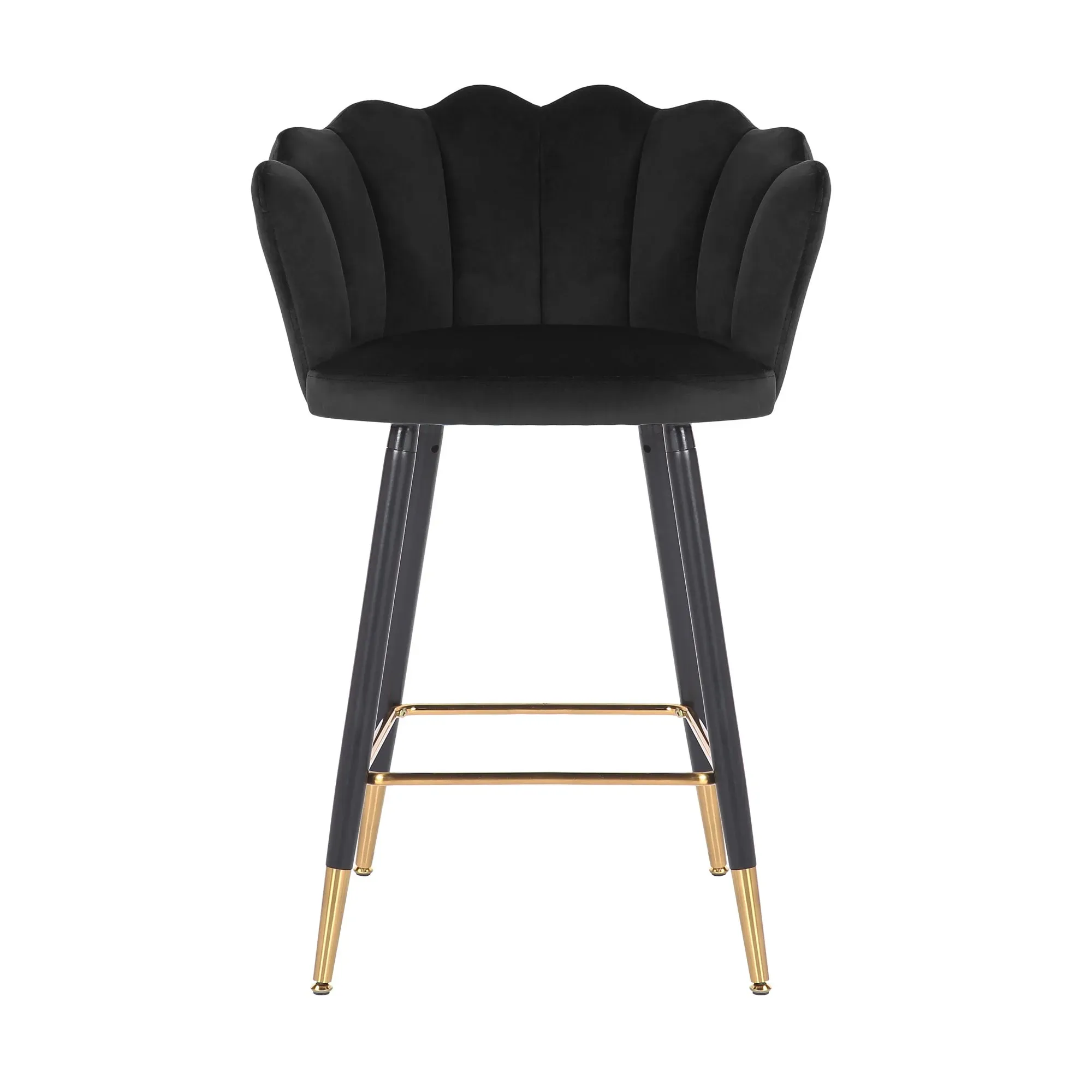 vivian-counter-height-bar-stool-velvet-black image