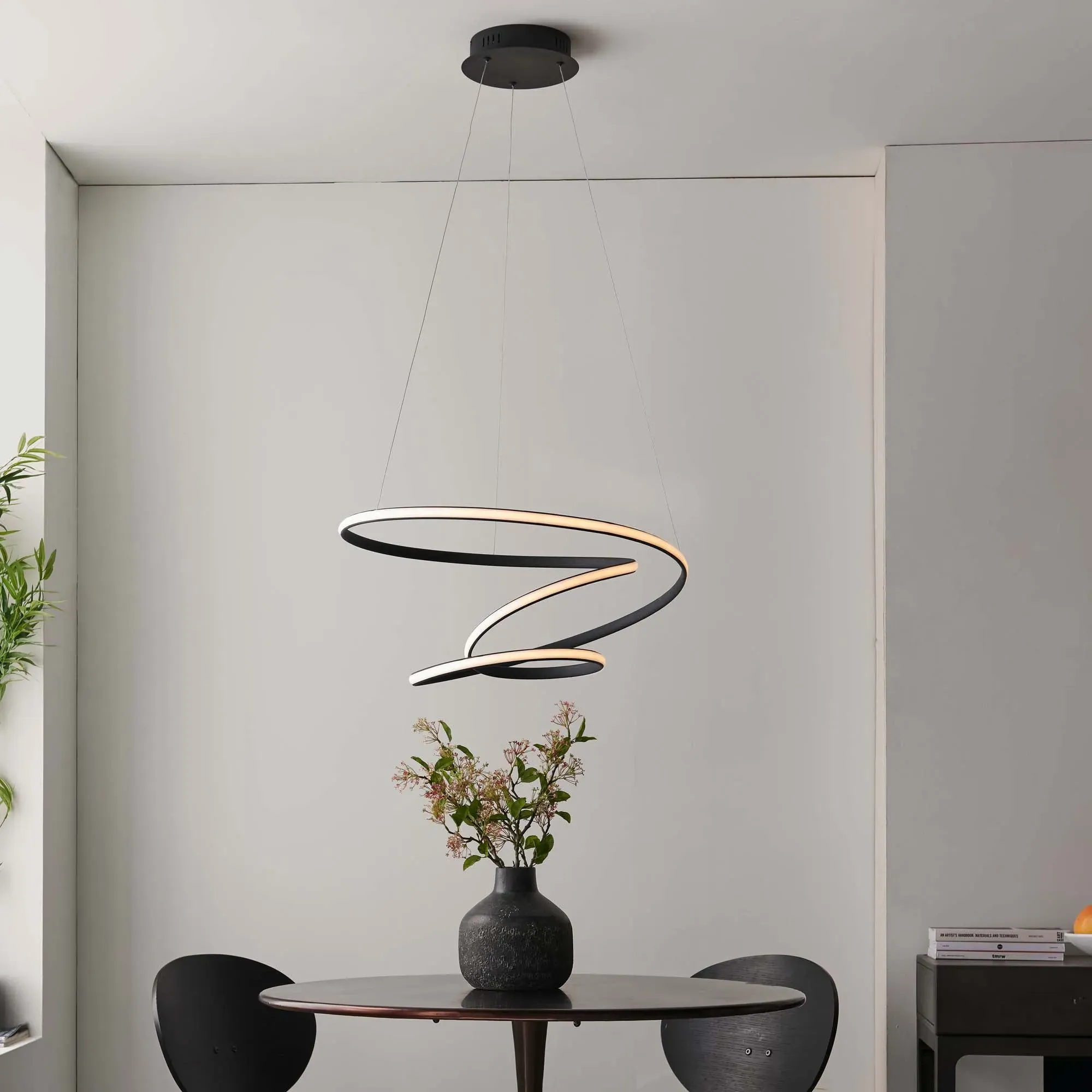 vogue-apollo-spiral-ceiling-light-black image