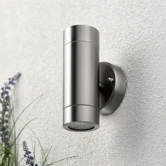 Alonzo 2-Light Outdoor Wall Light - Silver, Stainless Steel alternate view