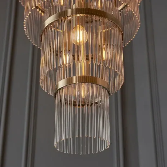 Langdon Art Deco 21-Light Adjustable Chandelier - Gold alternate view