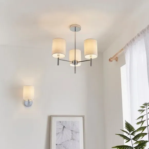 Dewey 3-Light Semi Flush Ceiling Light - Chrome alternate view