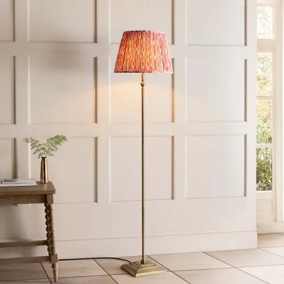 Leila Floor Lamp - Coral, Polyester-Cotton alternate view