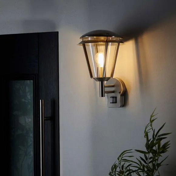 Holden Outdoor PIR Wall Light - Silver, Stainless Steel alternate view
