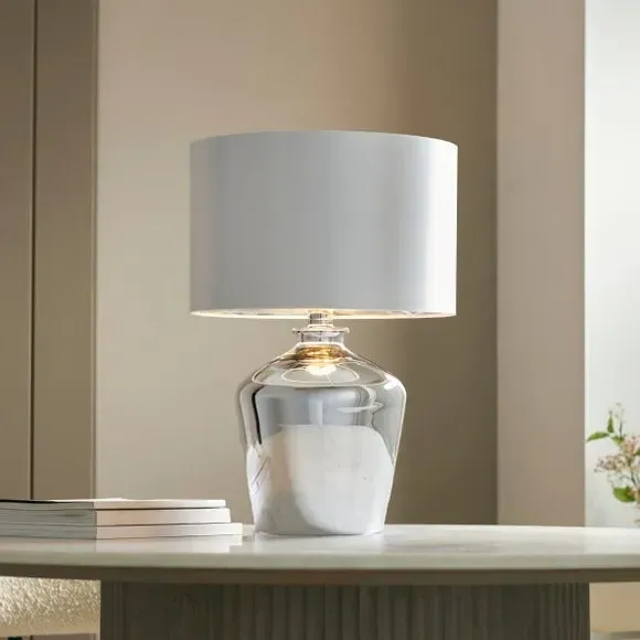 Table Lamp with Inline Switch - Chrome, Metal alternate view