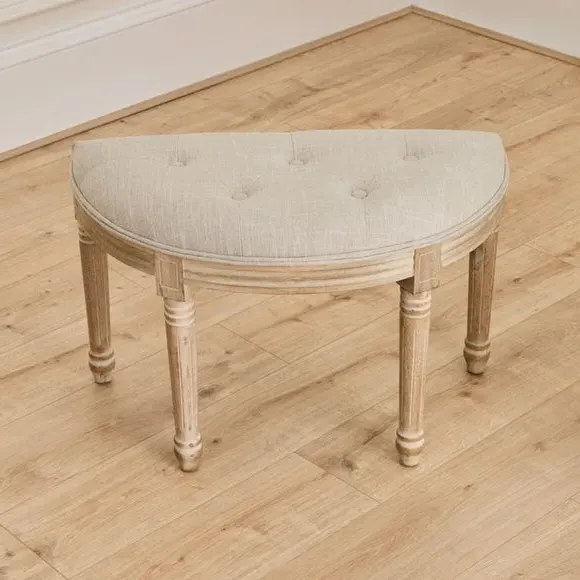 Claudette Footstool - Linen alternate view