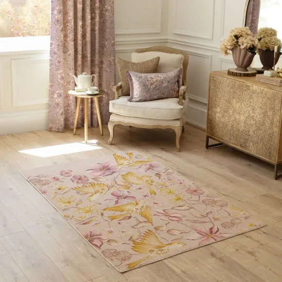 Floella Primrose Rug - Pink, Wool product