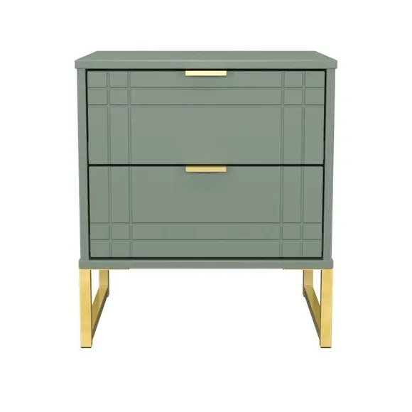 Darlton 2 Drawer Bedside Table - Reed Green alternate view
