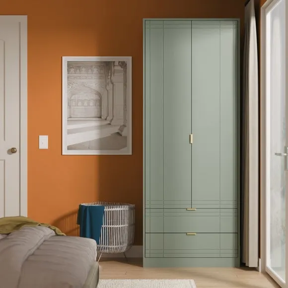 Darlton Double Wardrobe with Storage - Reed Green product