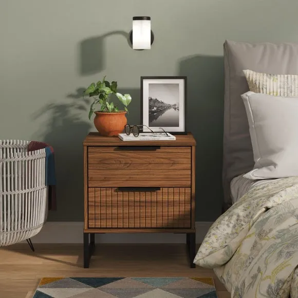 Harborne 2 Drawer Bedside Table - Walnut product