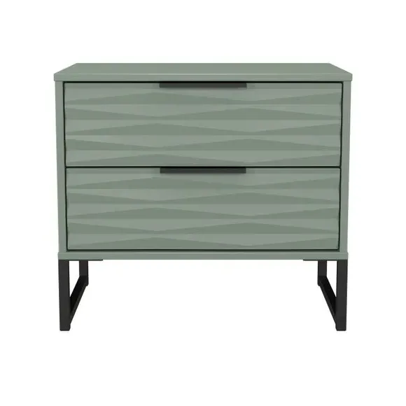 Tuxford Wide Bedside Table with Storage - Reed Green alternate view