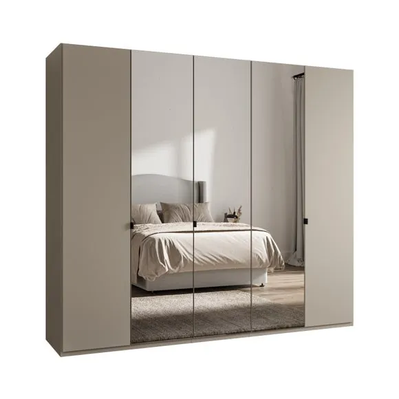 5-Door Mirrored Wardrobe - Pebble by Dunelm, image 3