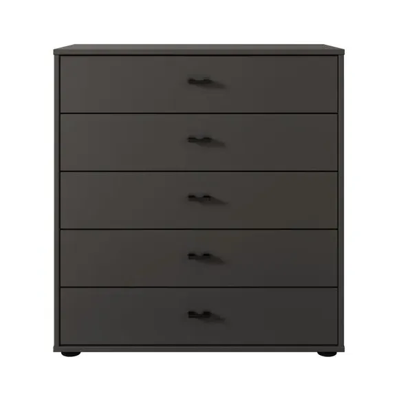 Kahla Large 5-Drawer Chest - Graphite Grey, Matt Finish alternate view