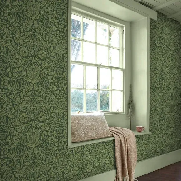 Acorn Garden Wallpaper - Green
