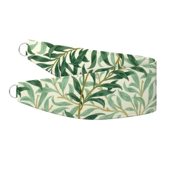Curtain Tieback with Willow Pattern - Teal alternate view