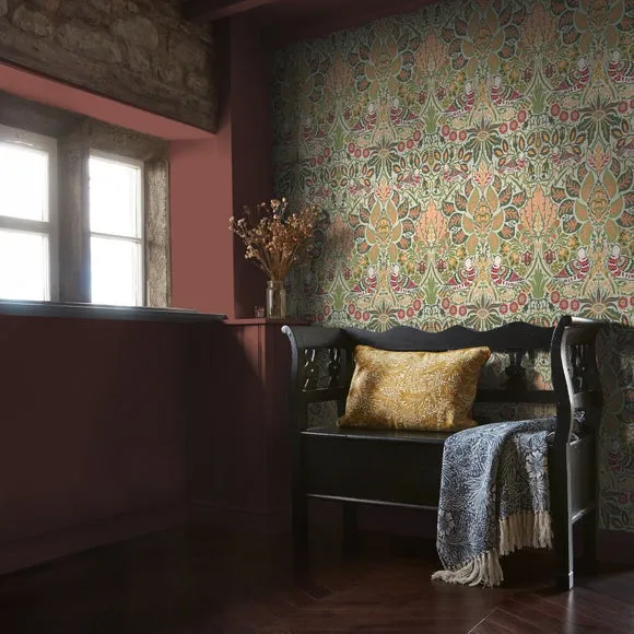 Dove Rose Olive Wallpaper - Green product