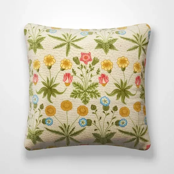 Embroidered Cushion Cover - Natural, Cotton alternate view
