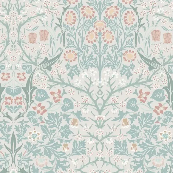 Floral Wallpaper Blackthorn Design - Green alternate view