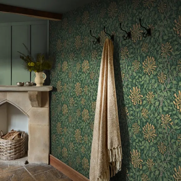 Honeysuckle Verde Paste-the-Wall Wallpaper - Green product