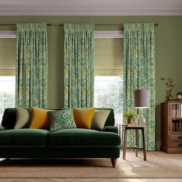 Made to Measure Curtains - Woodland Weeds Evergreen, Cotton alternate view