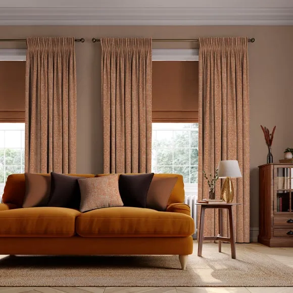 Made to Measure Curtains - Rust, Cotton alternate view