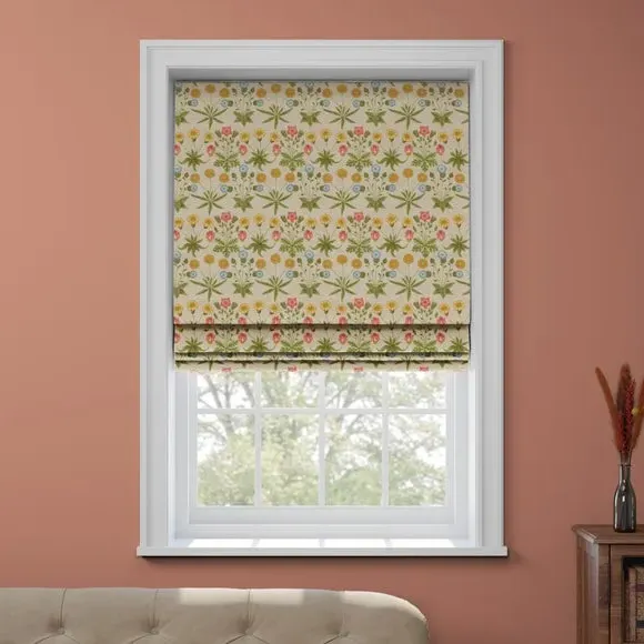 Made to Measure Roman Blind - Natural, Embroidered by Dunelm, image 3