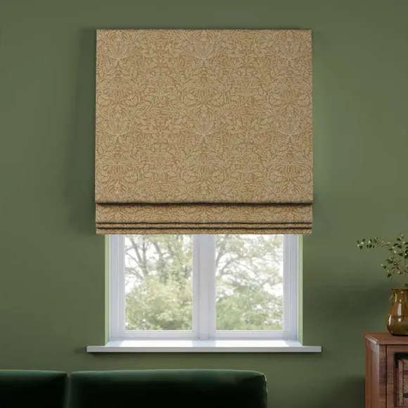 Made to Measure Roman Blind - Ochre, Polycotton by Dunelm, image 5
