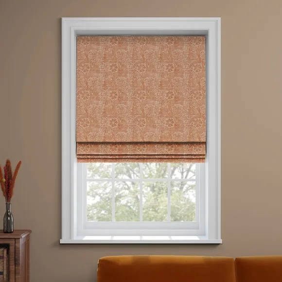 Made to Measure Roman Blind - Rust, Cotton by Dunelm, image 3
