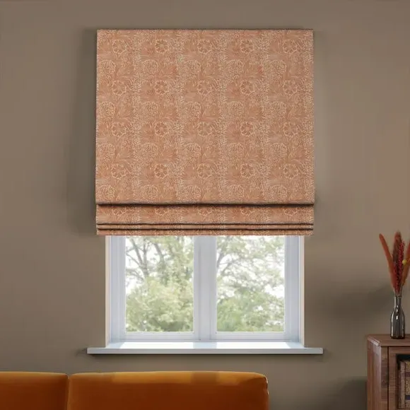 Made to Measure Roman Blind - Rust, Cotton by Dunelm, image 4
