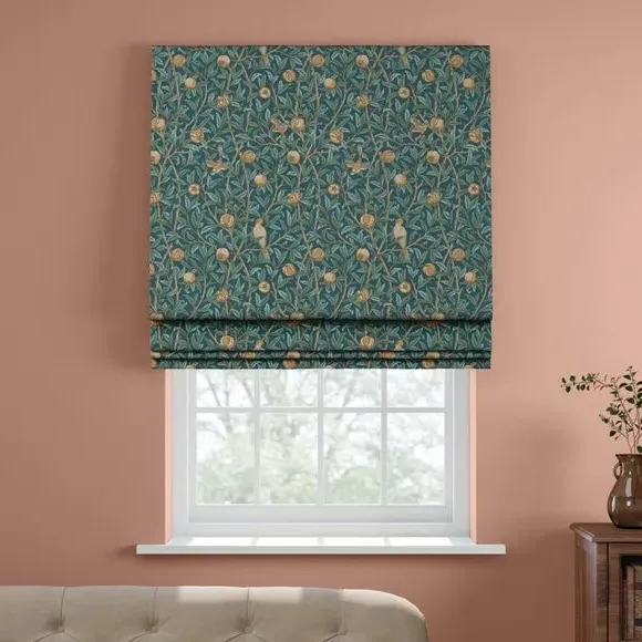 Made to Measure Roman Blind - Teal by Dunelm, image 4