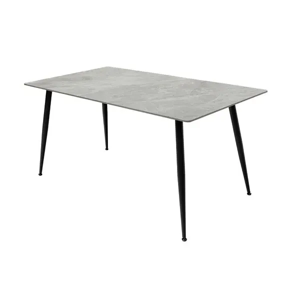Riga 6-Seater Rectangular Dining Table - Grey, Sintered Stone alternate view