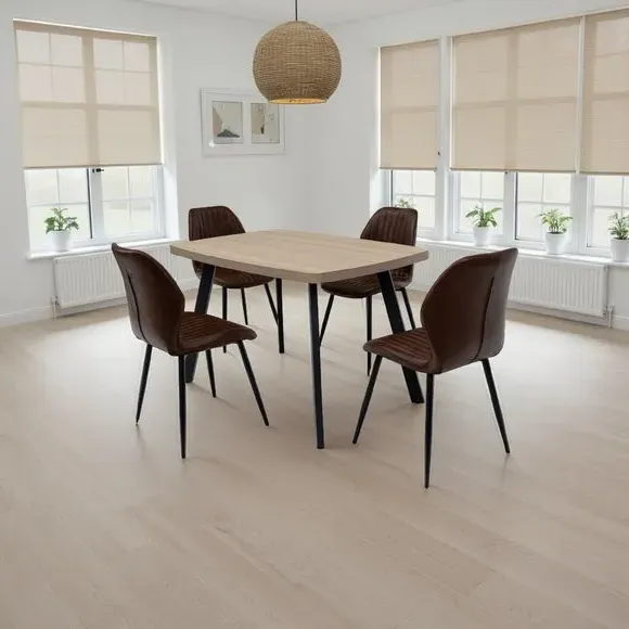 Dalton 4-Seater Rectangular Dining Table - Light Oak product