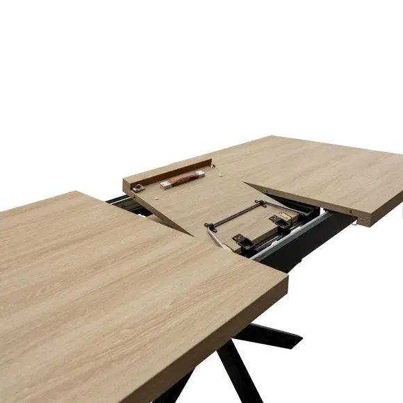 Dalton 4-6 Seater Extendable Dining Table - Light Oak by Dunelm, image 4