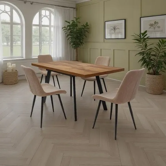 Panama 4-6 Seater Extendable Dining Table - Dark Oak, Melamine product