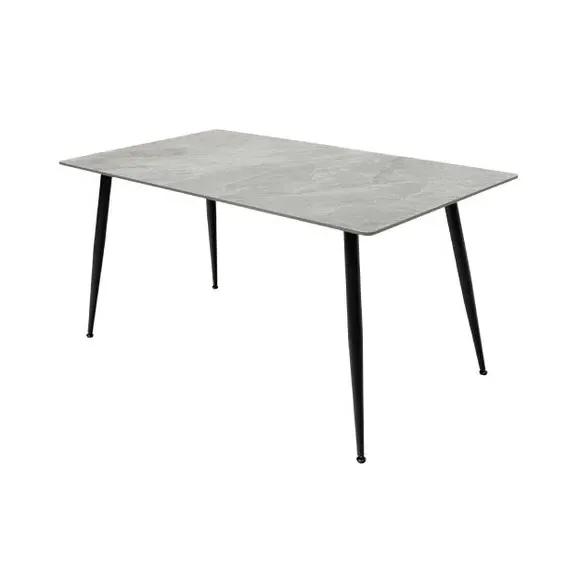 Riga 4-Seater Rectangular Dining Table - Grey, Sintered Stone alternate view
