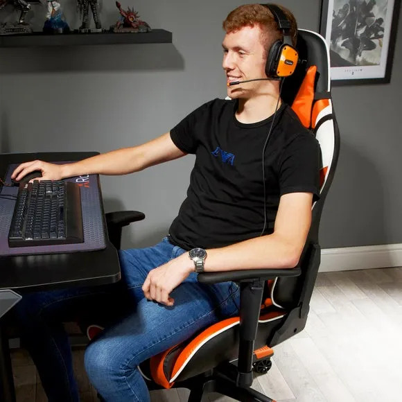 Agility Sport Reclining Gaming Chair - Orange, Faux Leather alternate view