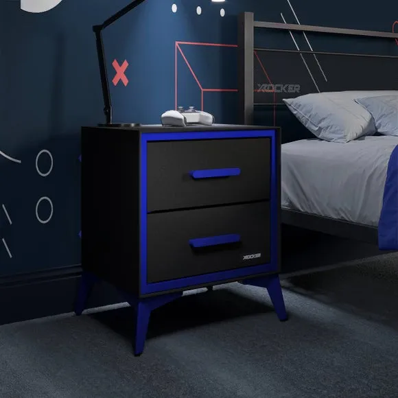 Arcane 2 Drawer Bedside Table - Blue product