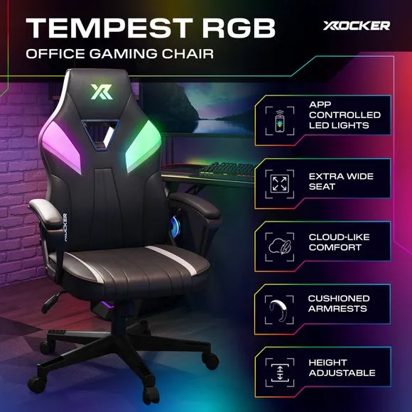 Tempest RGB Office Gaming Chair - Black alternate view