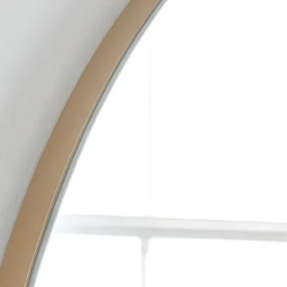 Arched Full Length Wall Mirror - Gold, Wood alternate view