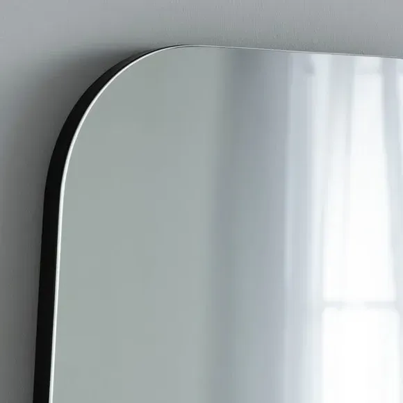 Hoxton Pebble Full Length Wall Mirror - Black alternate view