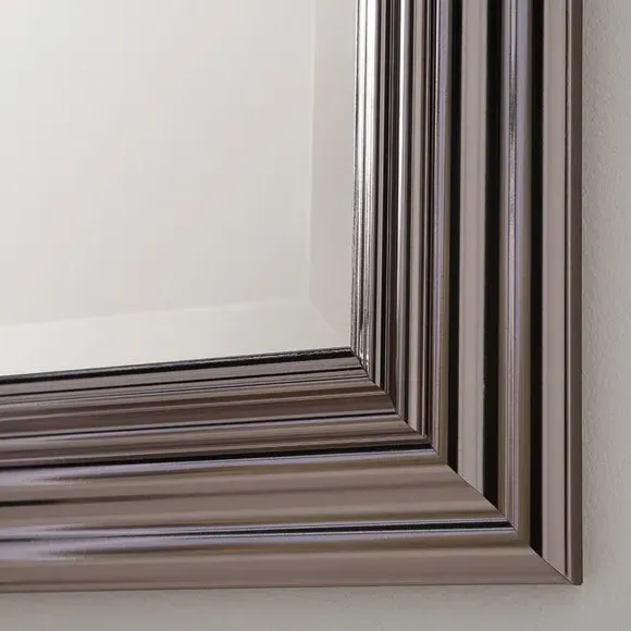 Traditional Framed Wall Mirror - Chrome, Polcore alternate view