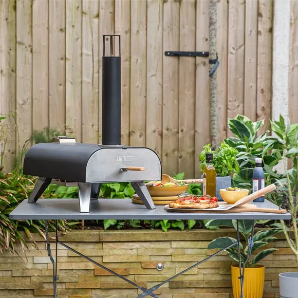 Zanussi Wood Pellet Pizza Oven with Paddle & Cover - Black product
