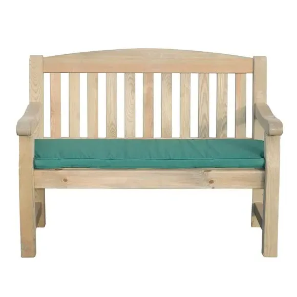 2-Seater Bench Pad with Zip - Green, Polyester product