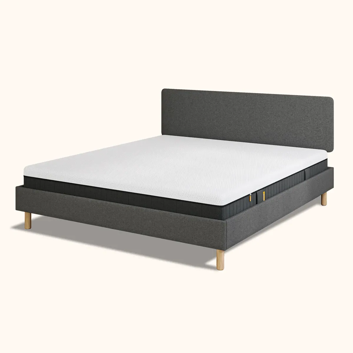 Box Bed Double Bed Frame - Poplar Plywood, Rubber Wood product